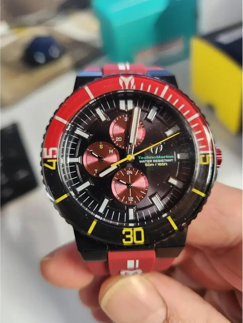 TechnoMarine Racing Legends Men's Watch - 43mm, Dark Red (TM-525032)